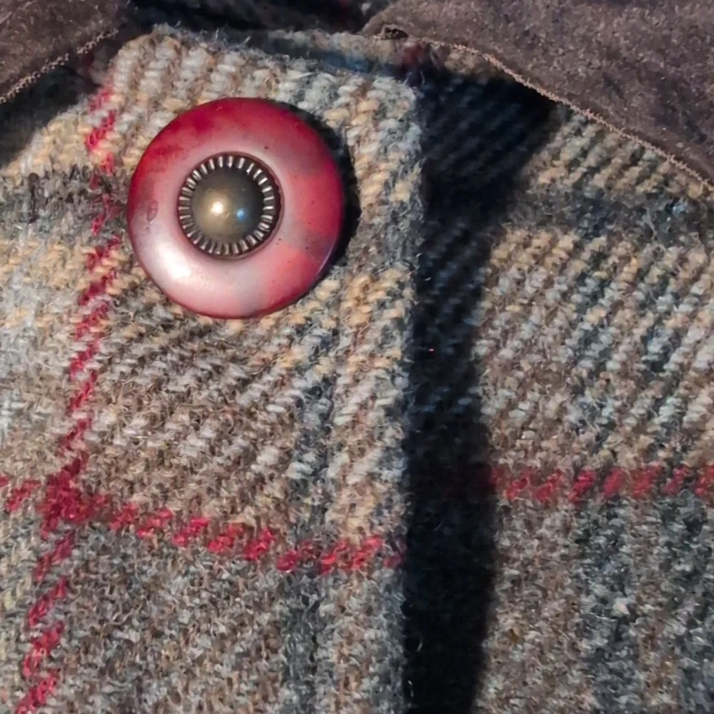 90s Y2K Women's Wrapper Plaid Wool‎ Jacket Blazer Size Medium